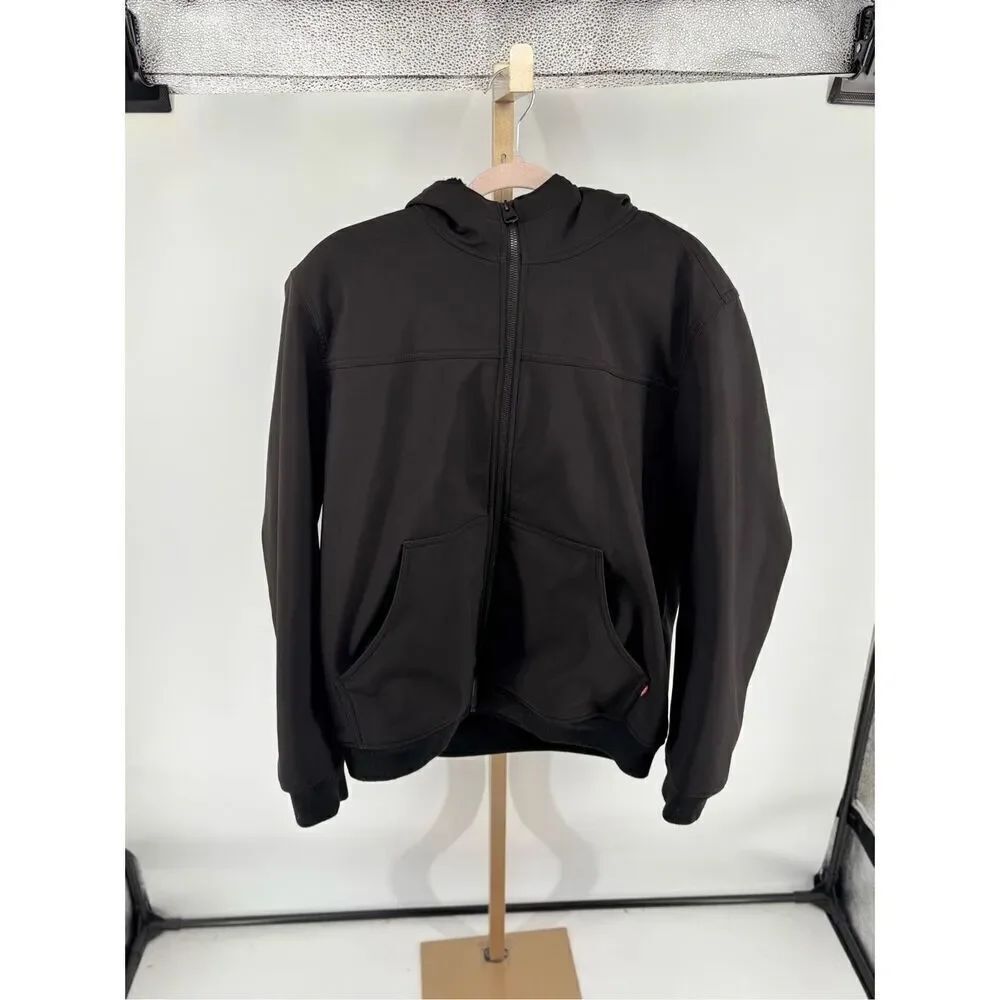 Levi’s Sherpa Lined Hooded Zip Jacket Black Size Large Full Zip Hoodie